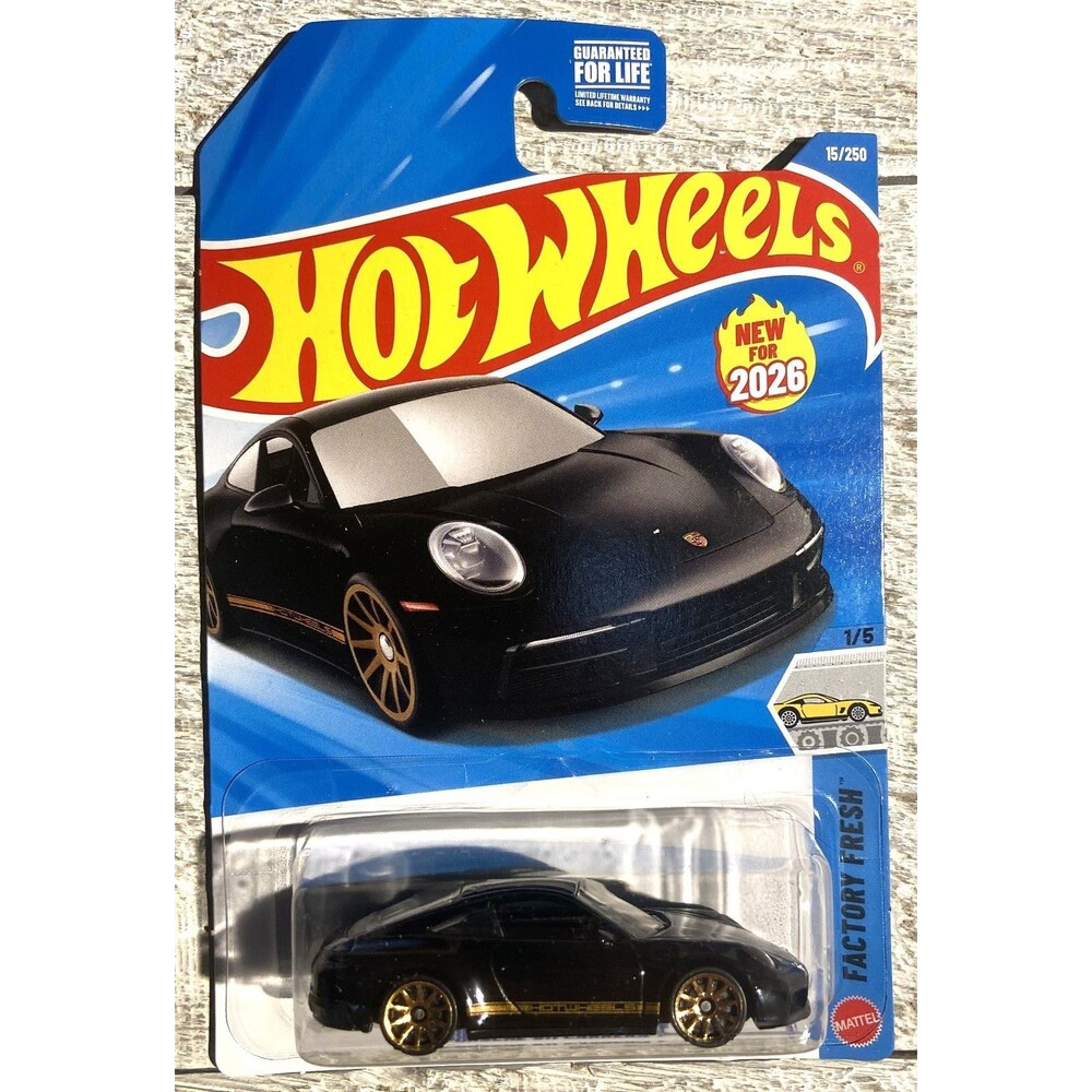 2026 Hot Wheels #15 Porsche 911 Carrera T BLACK